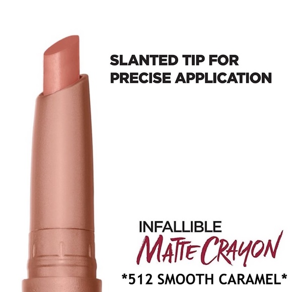 💖5/$25💖 L'Oreal Infallible Matte Lip Crayon - 512 Smooth Caramel SEALED - Picture 3 of 4